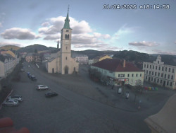 Náměstí, koste sv. Markéty