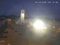 Náměstí, koste sv. Markéty