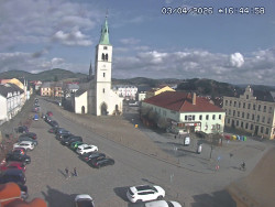 Náměstí, koste sv. Markéty