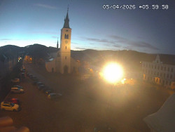 Náměstí, koste sv. Markéty