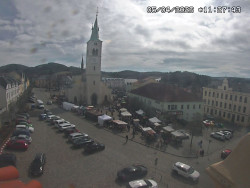 Náměstí, koste sv. Markéty