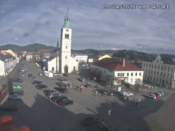 Náměstí, koste sv. Markéty