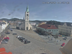 Náměstí, koste sv. Markéty