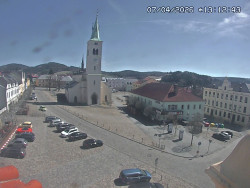 Náměstí, koste sv. Markéty