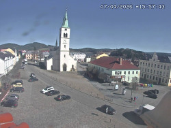 Náměstí, koste sv. Markéty