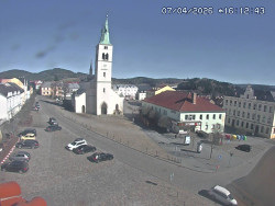 Náměstí, koste sv. Markéty