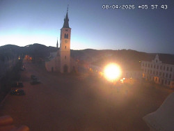 Náměstí, koste sv. Markéty