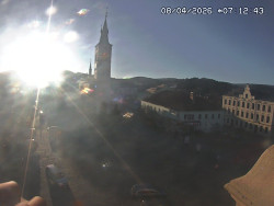 Náměstí, koste sv. Markéty