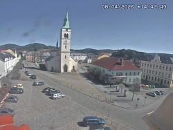 Náměstí, koste sv. Markéty