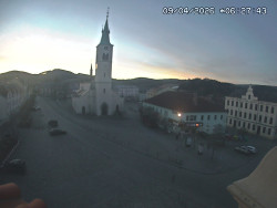 Náměstí, koste sv. Markéty