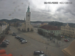 Náměstí, koste sv. Markéty