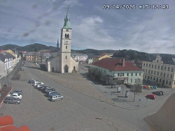 Náměstí, koste sv. Markéty