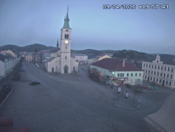 Náměstí, koste sv. Markéty