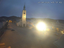 Náměstí, koste sv. Markéty