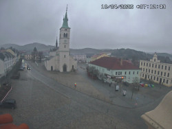 Náměstí, koste sv. Markéty