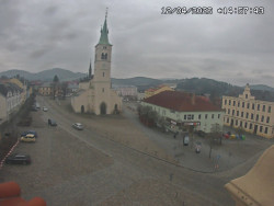 Náměstí, koste sv. Markéty