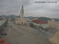 Náměstí, koste sv. Markéty