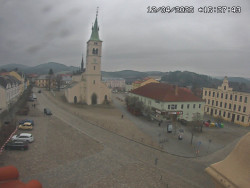 Náměstí, koste sv. Markéty