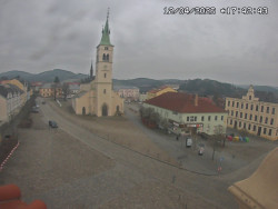 Náměstí, koste sv. Markéty