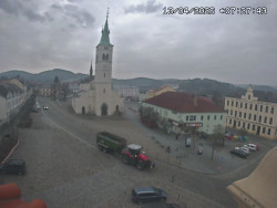 Náměstí, koste sv. Markéty