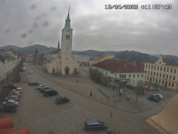 Náměstí, koste sv. Markéty