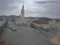 Náměstí, koste sv. Markéty