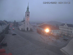 Náměstí, koste sv. Markéty