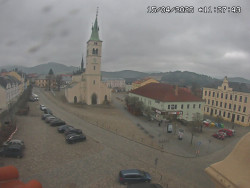 Náměstí, koste sv. Markéty