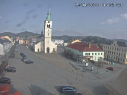 Náměstí, koste sv. Markéty