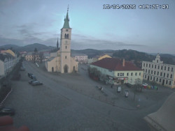 Náměstí, koste sv. Markéty