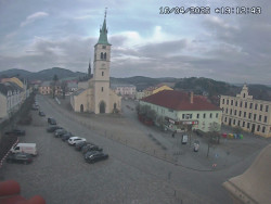 Náměstí, koste sv. Markéty