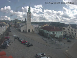 Náměstí, koste sv. Markéty