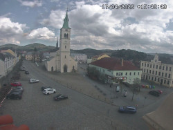 Náměstí, koste sv. Markéty