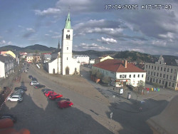 Náměstí, koste sv. Markéty