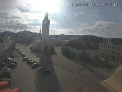 Náměstí, koste sv. Markéty