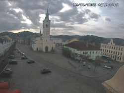 Náměstí, koste sv. Markéty