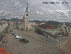 Náměstí, koste sv. Markéty