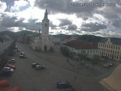 Náměstí, koste sv. Markéty