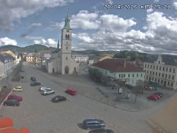 Náměstí, koste sv. Markéty