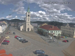 Náměstí, koste sv. Markéty