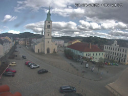 Náměstí, koste sv. Markéty