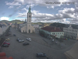 Náměstí, koste sv. Markéty