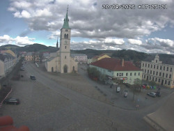 Náměstí, koste sv. Markéty