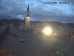 Náměstí, koste sv. Markéty