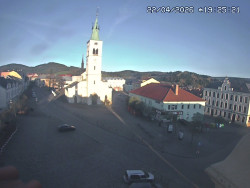 Náměstí, koste sv. Markéty