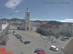 Náměstí, koste sv. Markéty