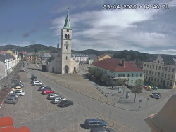 Náměstí, koste sv. Markéty