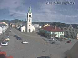 Náměstí, koste sv. Markéty