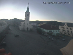 Náměstí, koste sv. Markéty