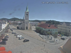 Náměstí, koste sv. Markéty